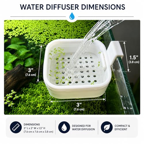 Aquarium Stable Water Change Diffuser. Water Flow Controller for Fish Tank, Flow Control & Gentle Water Return – Saves Water, Reduces Stress