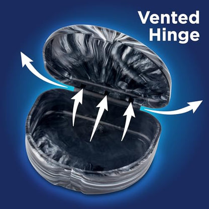 Practicon Marble Retainer Cases, Orthodontic Aligner Case, Mouth Guard Holder (3 Pack) (Midnight) - color: Midnight