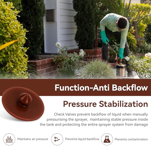 PV-266 Viton Check Valve Compatible with B&G Sprayer BG2022, Fit for 1 2 Gallon Sprayers, Sprayer Bottom Valve Repair Parts for Preventing Backflow, 2 Pack