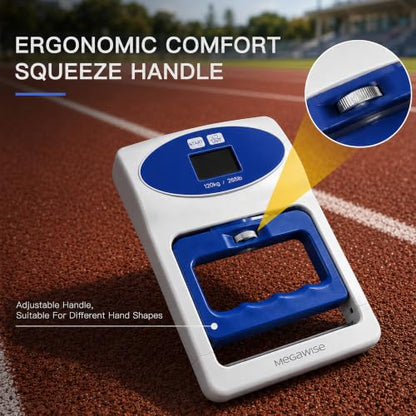 MEGAWISE Hand Dynamometer Grip Strength Tester Digital LCD Measure