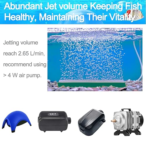 Aquarium Air Stone 10 Inch Long Air Stone Bar Kit with Square Oxygen Diffuser Bubble Release Mineral Airstones for Fish Tank Pumps DWC Bucket Reservoir Pond - color: Blue, size: 10 Inch