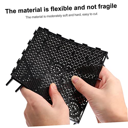 GANAZONO 5pcs Aquarium Isolation Board Fish Tank Divider for Breeding Landscaping Breathable Mesh Panels Black Bottom Plate for Fish Prevention