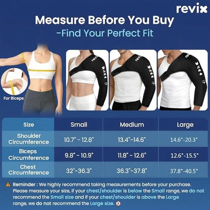 REVIX Arm & Shoulder Ice Pack Wrap for Pitchers, Gel Cold Pack, S | For Baseball, Softball & Volleyball Athletes, Eases Shoulder & Elbow After Throwing, Post-Workout Recovery, Men & Women. - style: Standard