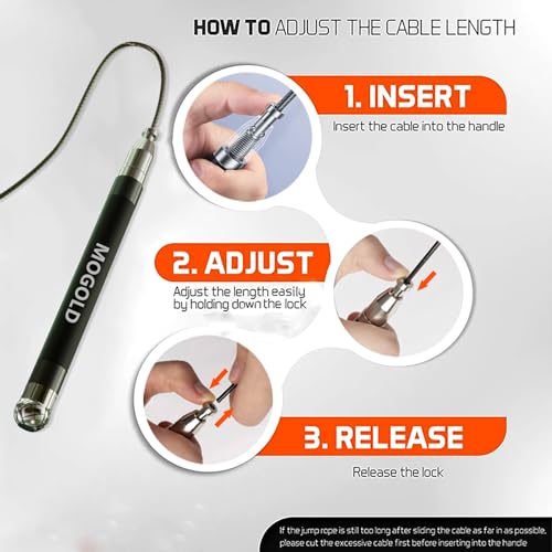 2-in-1 Speed Rope: 2mm for Boxing/MMA & 3mm for CrossFit - Tool-Free Adjustable Cable System with Dual Bearings - Sweatproof Hybrid Grip for High-Intensity Training - color: Black