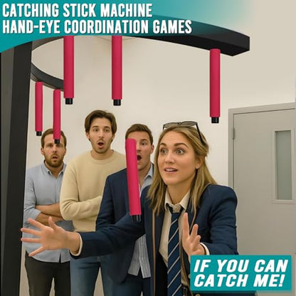 Hand Eye Coordination Training Game, Catch Stick Arcade Game Machine - color: Black