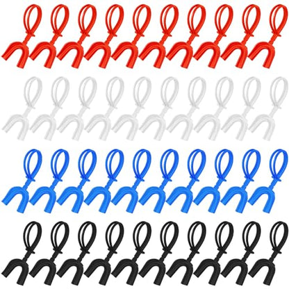 Copkim 50 Pcs Strapped Mouth Guard Bulk Not Boil - color: Multicolor, size: Youth