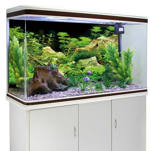 AWERT 24x16 inches Aquarium Background Seaweed Aquarium Background Aquatic Plant Stone River Bed & Lake Fish Tank Background Vinyl Background - size: 24x16in/60x40cm