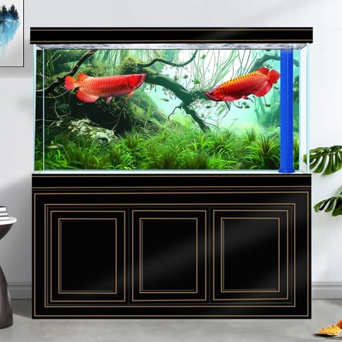 48X24IN Natural Submerged Forest Background Aquarium Background, 3D Image of Underwater Fish Tank Decoration, Greenery with 10 EVA Double-Sided Tape ﻿