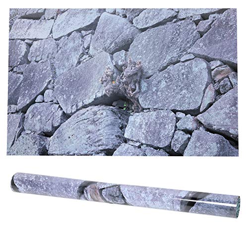 Fish Tank Background Sticker, Self Adhesive Rock Design for Aquariums Reptile Tanks 10 Gallon 24-48 Inch Sizes (122 * 46cm) - size: 122*46cm