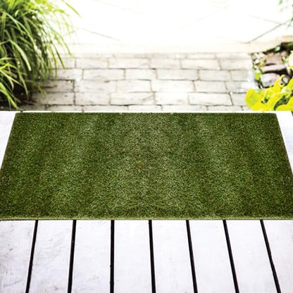 iCustomRug Ivy, Thick Realistic Grass Mats & Rugs & Rugs 5' X 7' Synthetic Turf with Finished Edges, Indoor Outdoor Grass Pet Pad - size: 5' x 7' (Rectangular)