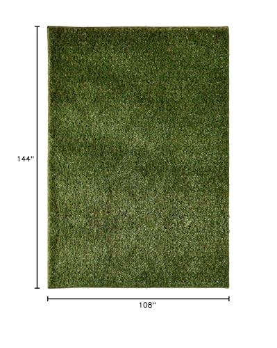 iCustomRug Ivy, Thick Realistic Grass Mats & Rugs 12' X 9' Synthetic Turf with Finished Edges, Indoor Outdoor Grass Pet Pad - size: 12' x 9' (Rectangular)