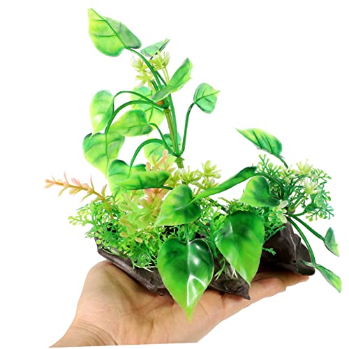 Decorative Fish Tank Grass Compact Artificial Aquarium Plant for Desktop Aquariums Fish Decor Accessory and Aesthetics