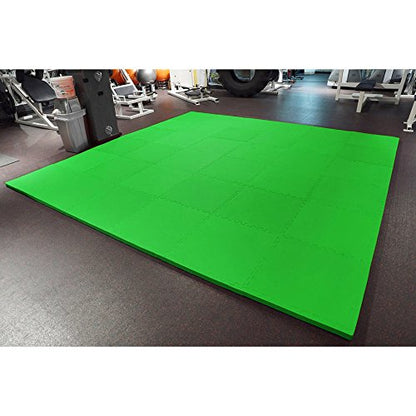 Meister X-Thick 1.5" Interlocking EVA Foam Mats - GN - 10 Tiles (40 Sqft) - color: Green, size: 10 Tiles (40 Sqft)