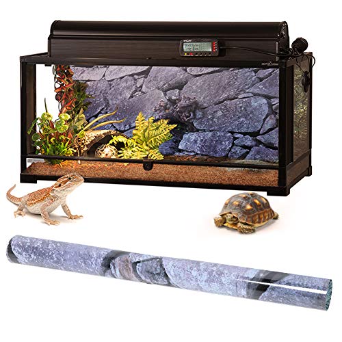 Fish Tank Background Sticker, Self Adhesive Rock Design for Aquariums Reptile Tanks 10 Gallon 24-48 Inch Sizes (122 * 46cm) - size: 122*46cm