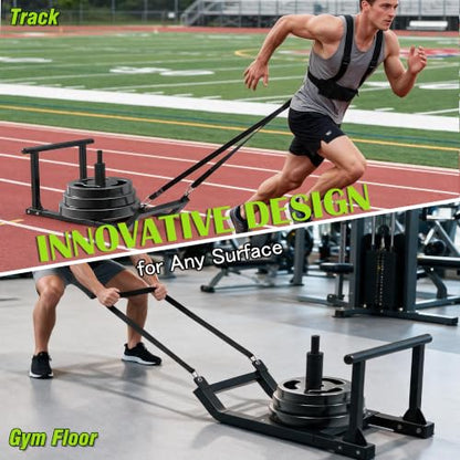 GanFindX Weight Sled, Workout Sled for Athletic Fitness Strength Training