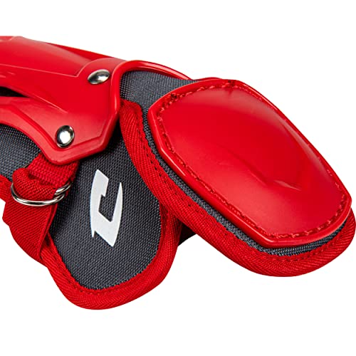 Champro Optimus Pro Catcher/Umpire Leg Guards - color: Scarlet, size: 13.5"