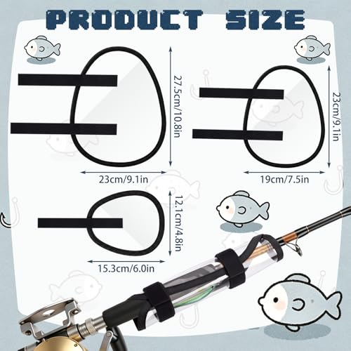 Outus 15 Pack Fishing Lure Wrap for Rod Clear PVC Lure Covers Keeps Hook Cover in 3 Sizes to Keep Hook Safe Bait Storage, Anti-Puncture Fishing Gear Organizer, 5 Large, 5 Medium, 5 Small - style: Pear Shapes