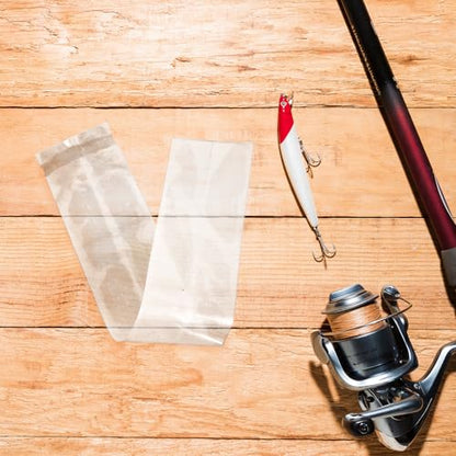 50pcs Plastic Fish Bags 6x34cm Thickened Leak-proof Shipping Pouches for Live Aquarium Fish Transport and Storage Small Carrying Packaging Bags for Betta and Guppy