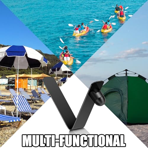 8 Pieces Push Button Spring Clips Tent Pole Clips Stainless Steel Kayak Paddle Spring Snap Clips Locking Tube Pin for Camping Kayak Paddle Tent Pole - color: Black, size: 6mm