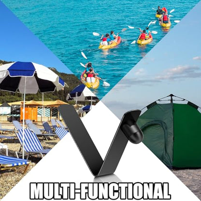 8 Pieces Push Button Spring Clips Tent Pole Clips Stainless Steel Kayak Paddle Spring Snap Clips Locking Tube Pin for Camping Kayak Paddle Tent Pole - color: Black, size: 8mm