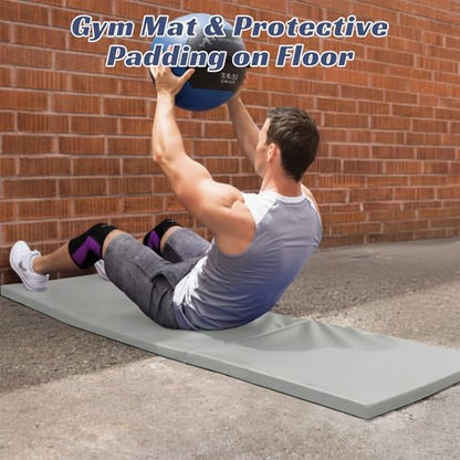 1-Piece Wall Pads for Gym, 2" Thick Wall Cushion Padding Basketball Court Garage Wall Mount Protector, 60" L x 24" W Anti Collision Exercise Mats for Basement Taekwondo - color: gray