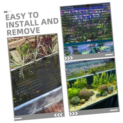 TOYANDONA 4Pcs Fish Tank Divider Board Plastic Grid Aquarium Covering for Betta Fish Separation Easy to Clean Versatile Barrier for Fish Safety and Habitat Expansion