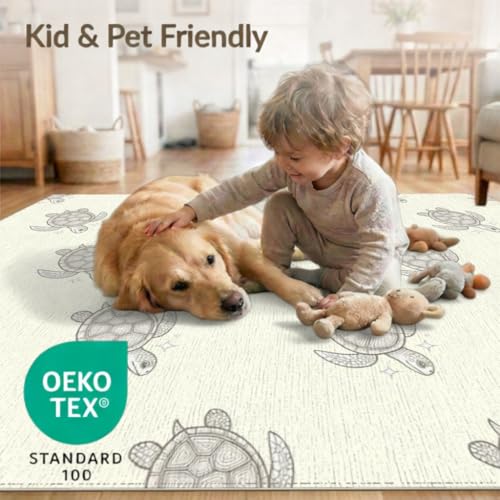9'x12' Washable Flatwoven Rug, Light Gray Modern Star Stain Resistant Massive Carpet Non-Slip Chair-Friendly Mat for Dining Room, Basement, Large Office | Ref:1955509 - color: Beige/Pattern 12, size: 9' x 12' (Rectangular)