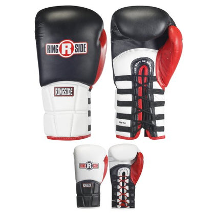 Ringside Lace IMF Tech Boxing Training Sparring Gloves - color: Black, size: 16-Ounce