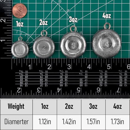 Dr.Fish Fishing Coin Sinkers Lead Fishing Weights Disc Weights No Roll Freshwater Saltwater River Bank Surf Fishing Catfishing - size: 1oz/5 Pack