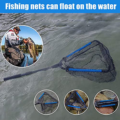 Floating Telescopic Folding Net with 7 Inch Pliers & Lip Gripper - Kids Fishing Net with Foldable Sand Bucket & Fishing Gear Accessories