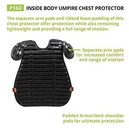 Champion Sports Umpire Chest Protector - style: Plastic Shield Pro Model Umpire Chest Protector