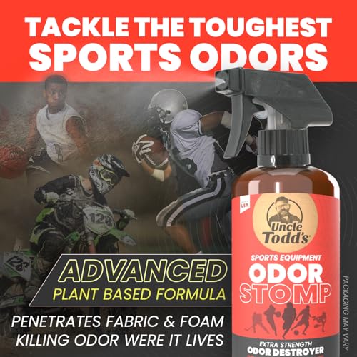 Odor Stomp Sports Equipment Odor Eliminator Spray, Enzyme-Powered, 16 Oz