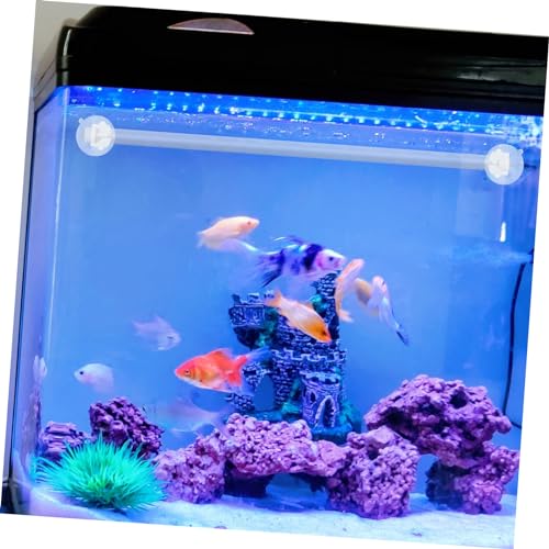 LIOOBO 2sets Fish Tank Lamp Aquarium Light Bracket Suction Cup Design Sturdy Silicone Aquarium Lid Clips 6pcs*2