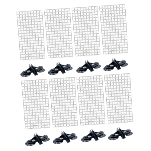 2sets Aquarium Divider Plate for Fish Tank Lattice Panel Spliced and Suction Cup Random Color