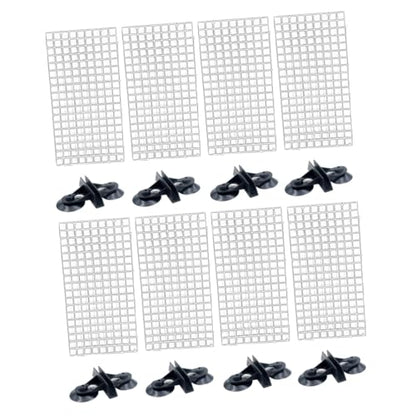 2sets Aquarium Divider Plate for Fish Tank Lattice Panel Spliced and Suction Cup Random Color