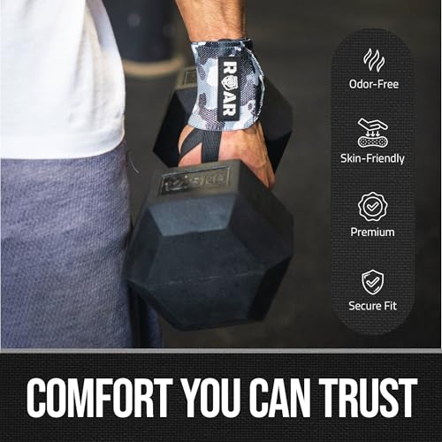 Wrist Wraps for Weightlifting (Pair) – Heavy-Duty Wrist Support with Thumb Loop, Reinforced Stitching & Strong Velcro – For Bench Press, Cross Training, Strength Training & Gym Workouts
