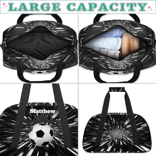 Custom Boys Sports Soccer Training Bag Abstract Black Background - color: Color 17
