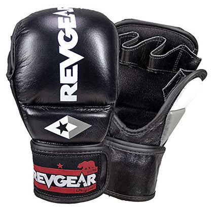 Revgear Pro Series MS1 MMA Boxing Glove, Premium Leather, Thai, MMA - color: Black, size: X-Large