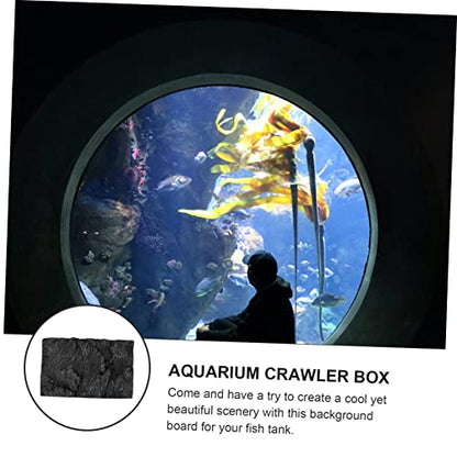 Didiseaon Fashion Aquarium Background Board 3D Aquarium Rocks for Fish Tank Decor Betta Fish Tank Background Plate