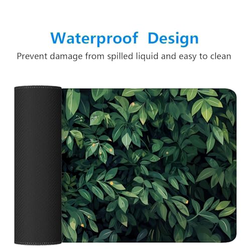 Cute Cat Desk Mat Gaming Mouse Pad Anime Kawaii Green Large Gaming Mouse Mat with Stitched Edges,Non-Slip Waterproof Rubber Base Mous Mat Office Computer Keyboard Laptop Home 31.5"x11.8" - color: Cute Cat_019, size: 11.8" x 31.5"