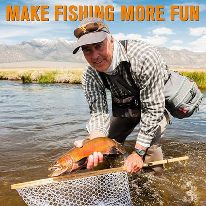Rubber Fishing Net Replacement Netting Without Handle Clear Black Fishing Nets for Fish Fly Fish Landing Net Bag for Freshwater Saltwater Foldable Trout Net Rubber Mesh 5 Sizes White Black Red