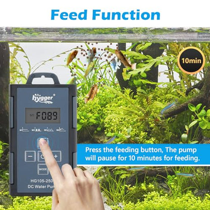 hygger 24V DC Aquarium Water Pump, 925GPH 35W 11.5FT Submersible Pump With Controller, Water Fountain Pump with 3 Nozzles for Fish Tank, Pond, Aquarium, Statuary, Hydroponics - style: DC3500