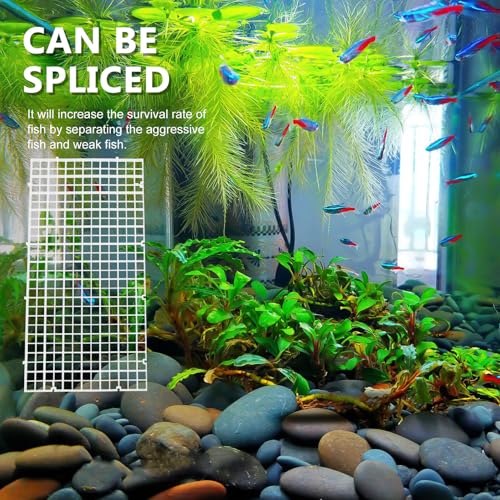 ARTIBETTER Aquarium Divider Panels Set with 10 Suction Cups, 30x15cm Fish Tank Isolation Board for Breeding Separation and Juvenile Fish Tank Partition