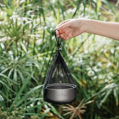 Boundless Voyage 200ml Titanium Double-walled Bowl for Adult Children Ultralight Portable Soup Rice Food Bowl Outdoor Camping Durable Metal Tableware Ti1083T - color: 200ml-Ti1083T