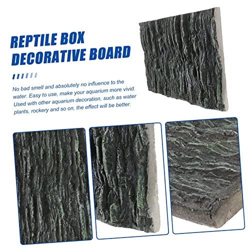 Happyyami 1pc Vertical Grain Aquarium Background Board Terrarium Backdrop for Reptile Tanks No Bad Smell Chic Decorative Landscape for Fish Tanks Living Room Decor