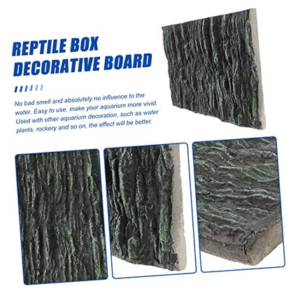 Happyyami 1pc Vertical Grain Aquarium Background Board Terrarium Backdrop for Reptile Tanks No Bad Smell Chic Decorative Landscape for Fish Tanks Living Room Decor