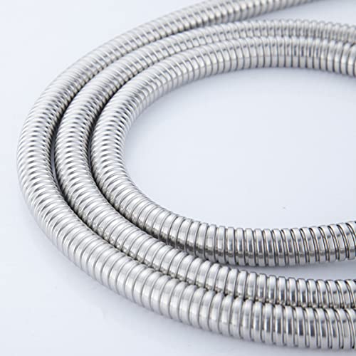 Kitchen 118-Inch or 300CM Pull Down Sink Faucet Replacement Pull Out Spray Head Hose Stainless Steel (Electroplating, 3 meters)