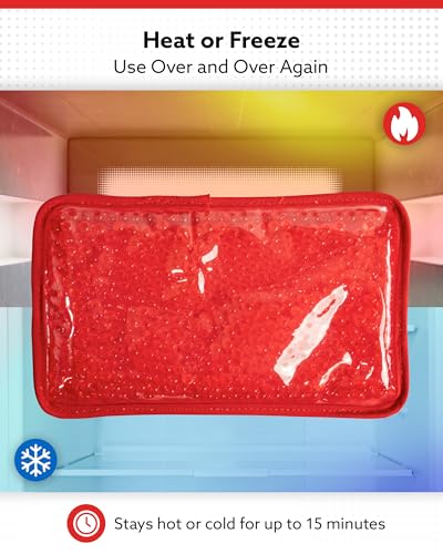 Alpi Rectangle Plush Gel Bead Ice Pack, Muscle Aches & Relaxation - color: Red, size: Rectangle 2 Pack