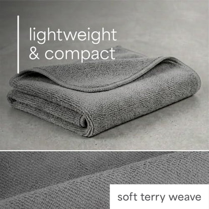 S&T INC. Microfiber Gym Towels, 6 Pack, 16" x 27" - color: Grey