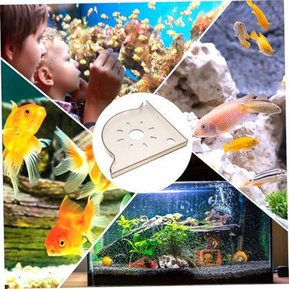 LABRIMP Fish Tank Corner Shelf Triangle Aquarium Organizer for Fish Food Supplies Transparent Desktop Divider for Easy Access Decor